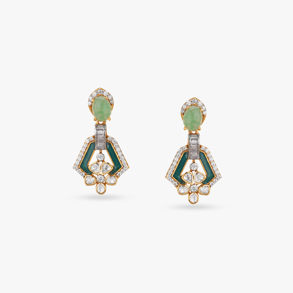 Royal Green Enamel Neckwear Set,,hi-res image number null