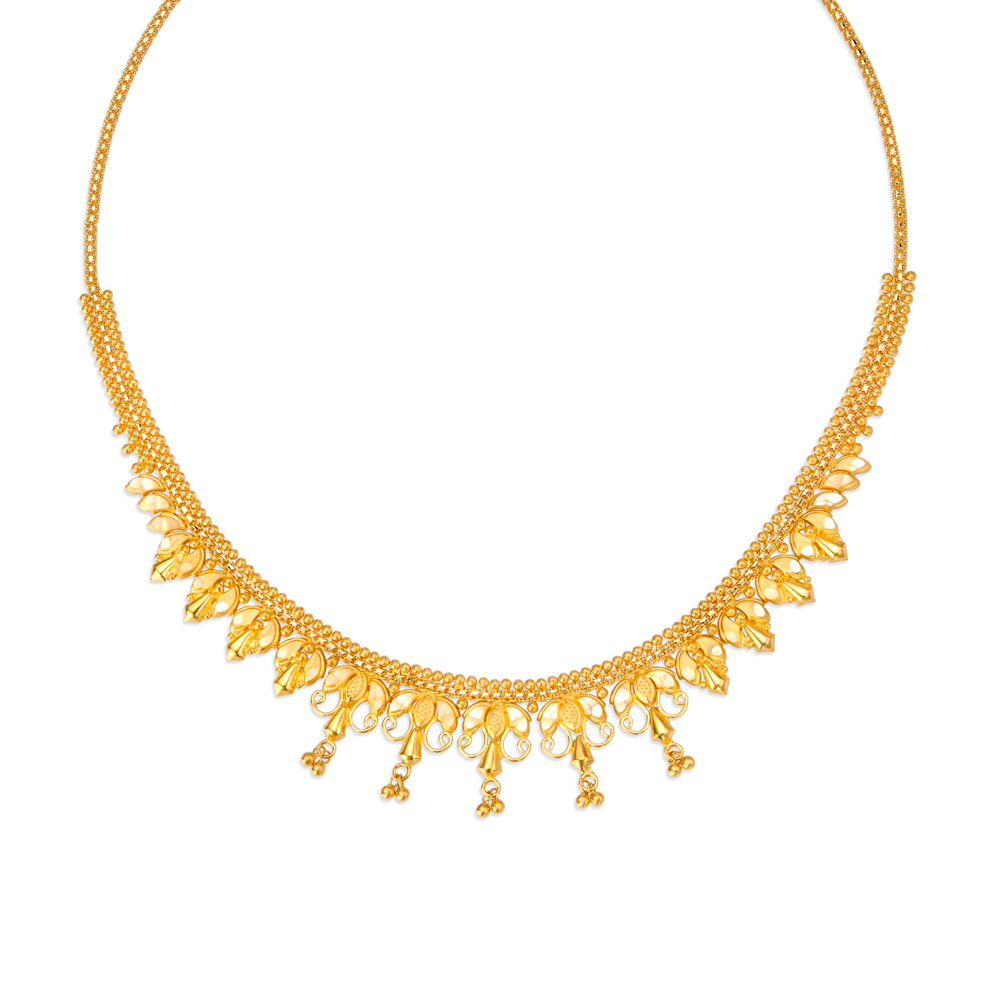 Lustrous Gold Necklace and Earrings Set,,hi-res image number null