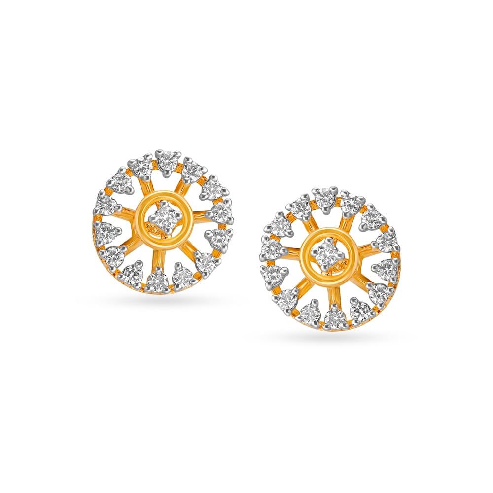 Stately Circlet Diamond Stud Earrings,,hi-res image number null