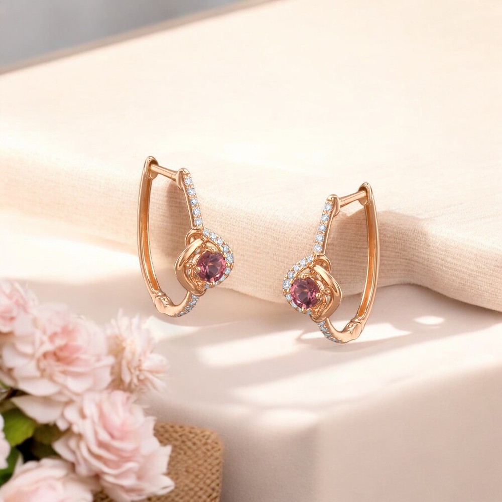 Cupid's Delight Diamond Hoop Earrings,,hi-res image number null