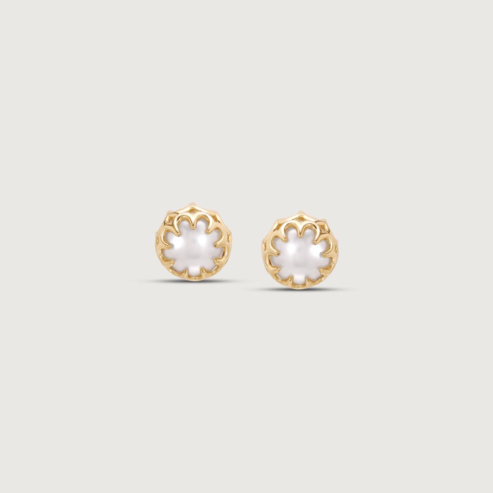 Arch Glow Pearl Stud Earrings,,hi-res image number null