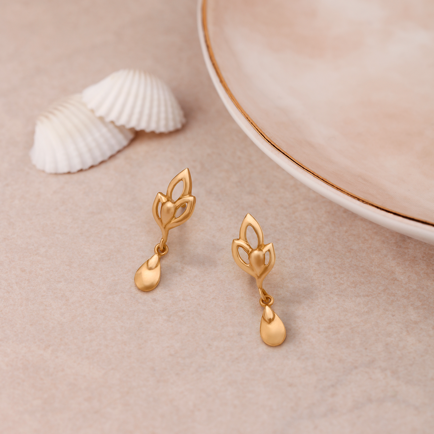 Traditional Gold Drop Earrings