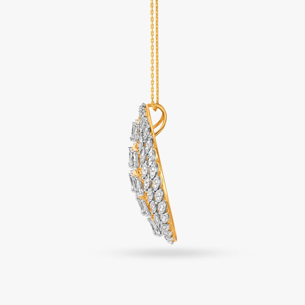 Shimmering Grid Diamond Pendant and Earrings Set,,hi-res image number null