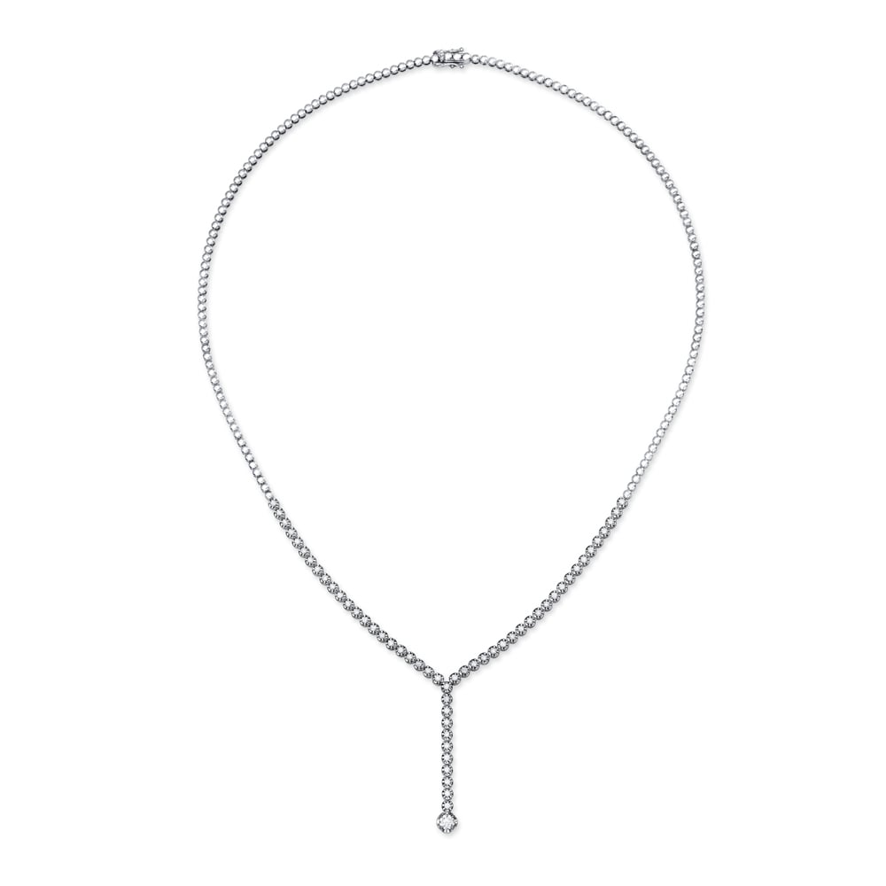 Dainty White Gold and Diamond Necklace