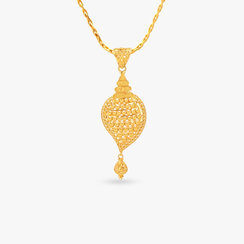 Layered Gold Pendant and Earrings Set,,hi-res image number null