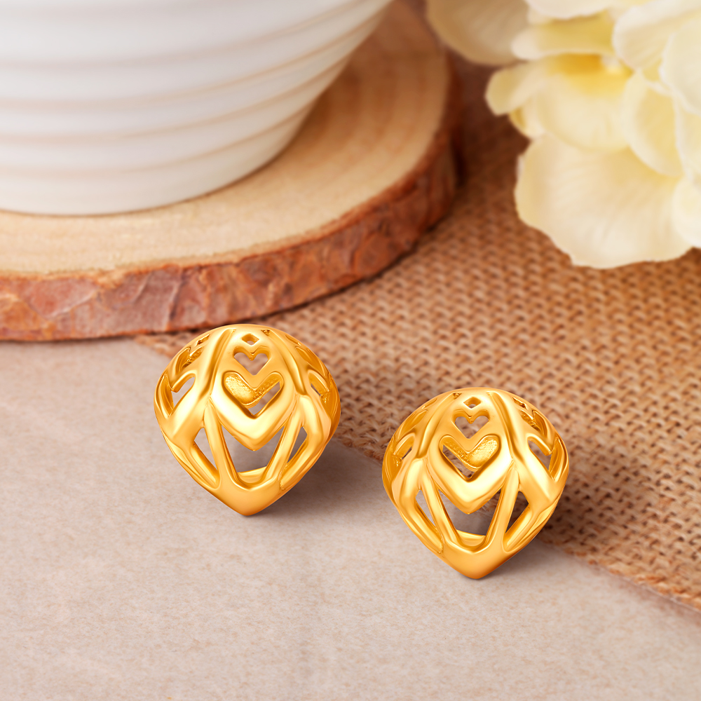 Stylish Gold Stud Earrings,,hi-res image number null