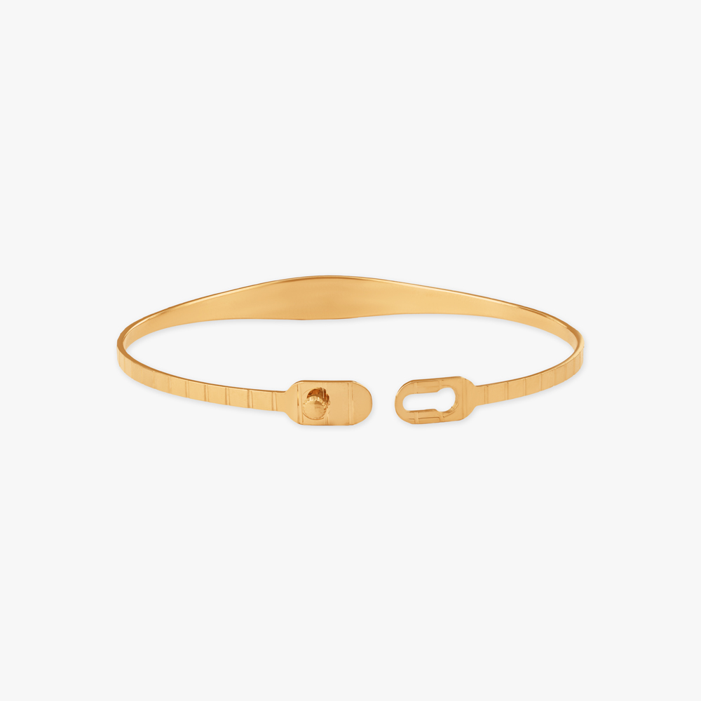 Contemporary Char Gold Bangle,,hi-res image number null