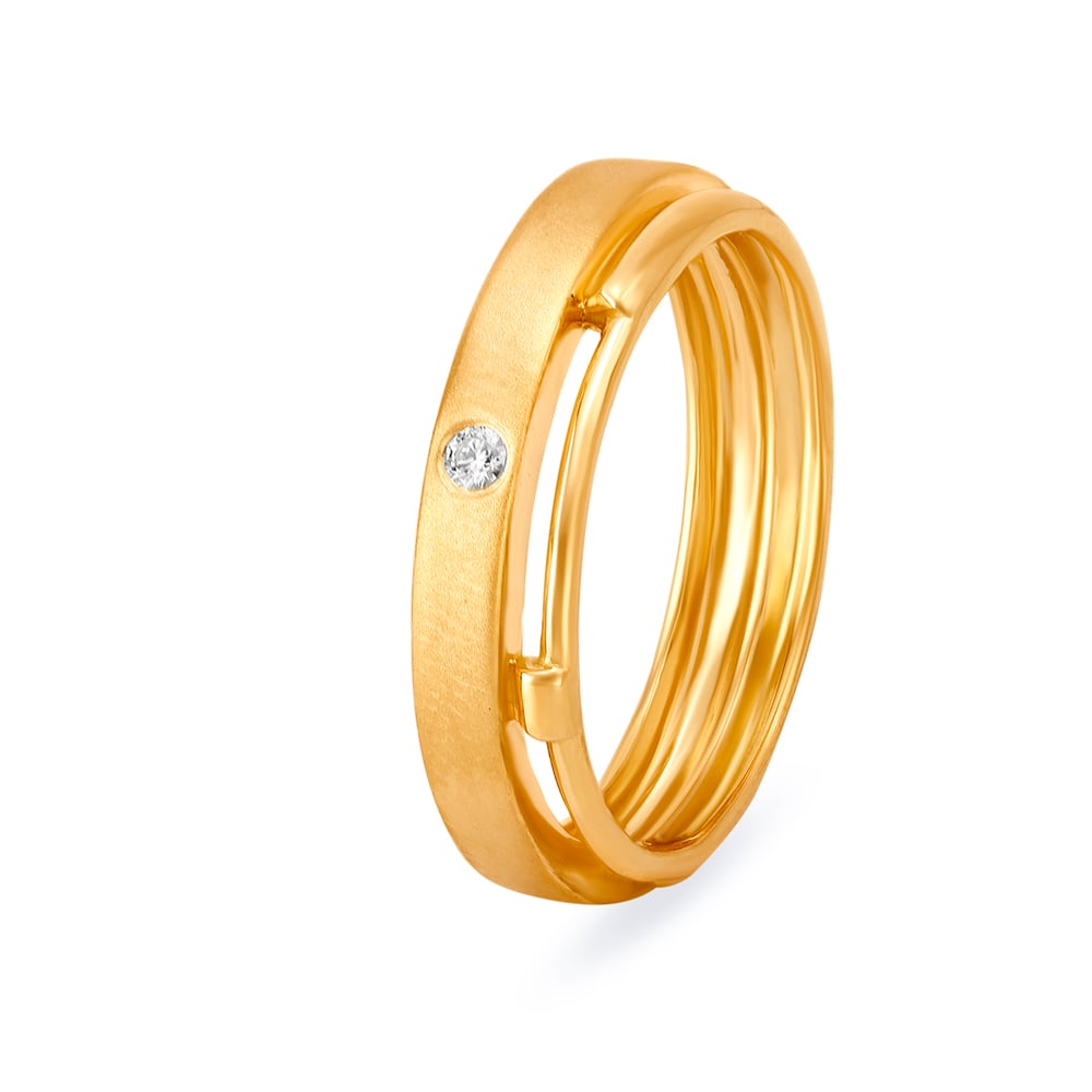 Single Stone Diamond Finger Ring For Men,,hi-res image number null