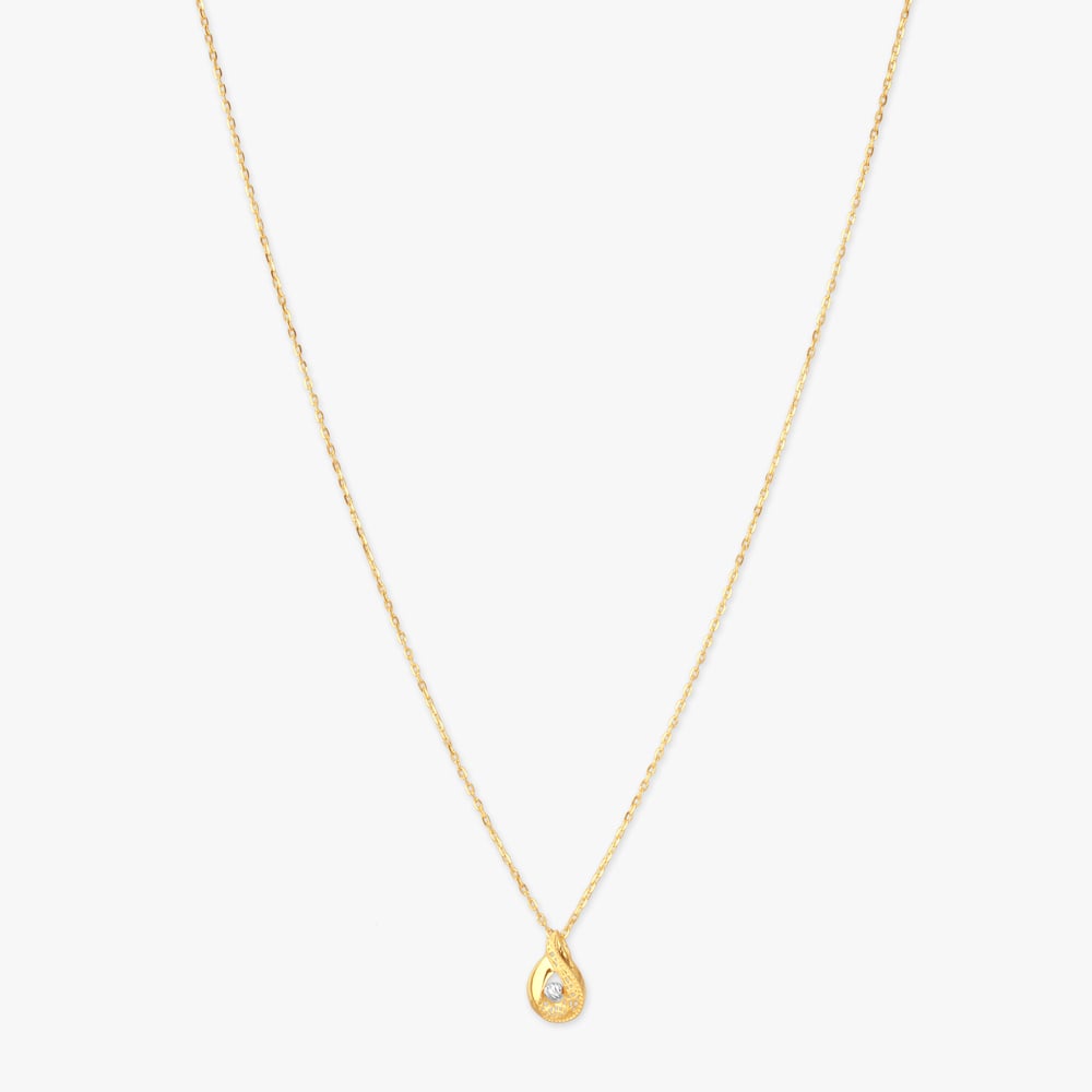 Timeless Teardrop Gold Pendant with Chain,,hi-res image number null