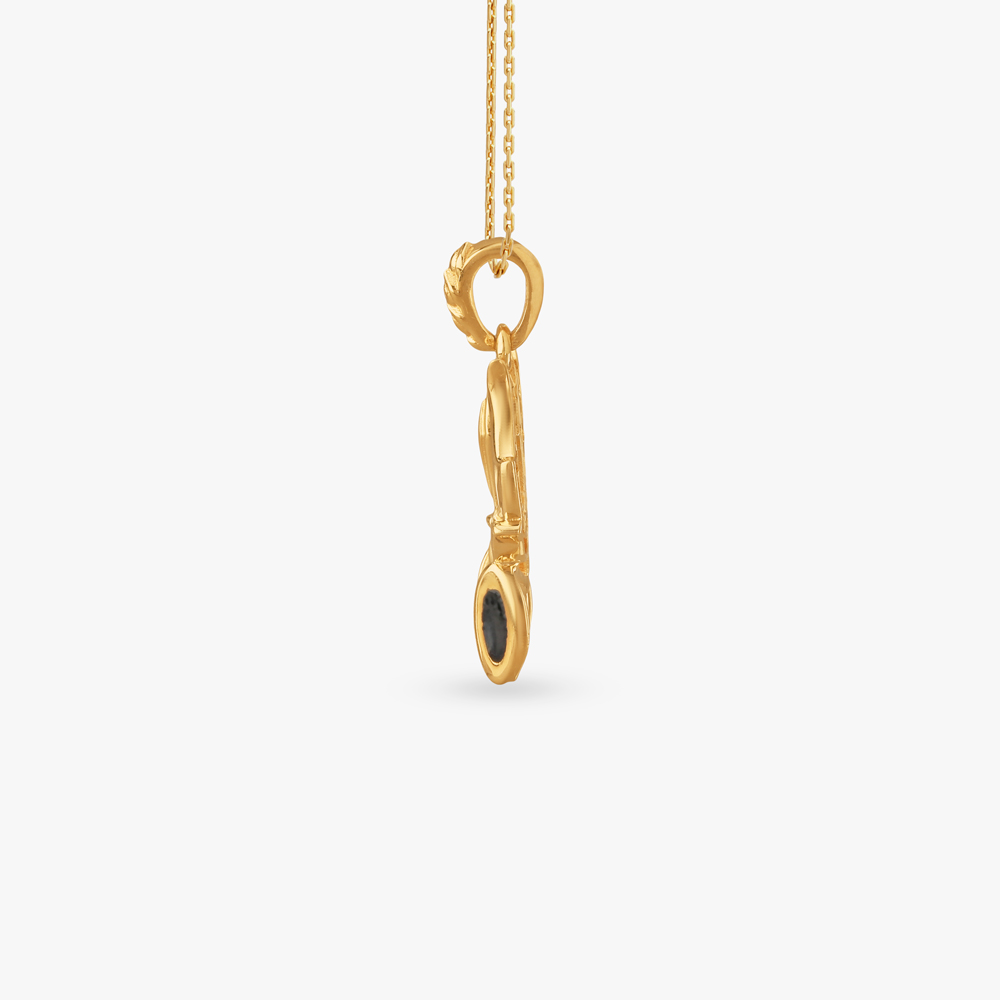 Divine Trishul Damru Gold Pendant,,hi-res image number null