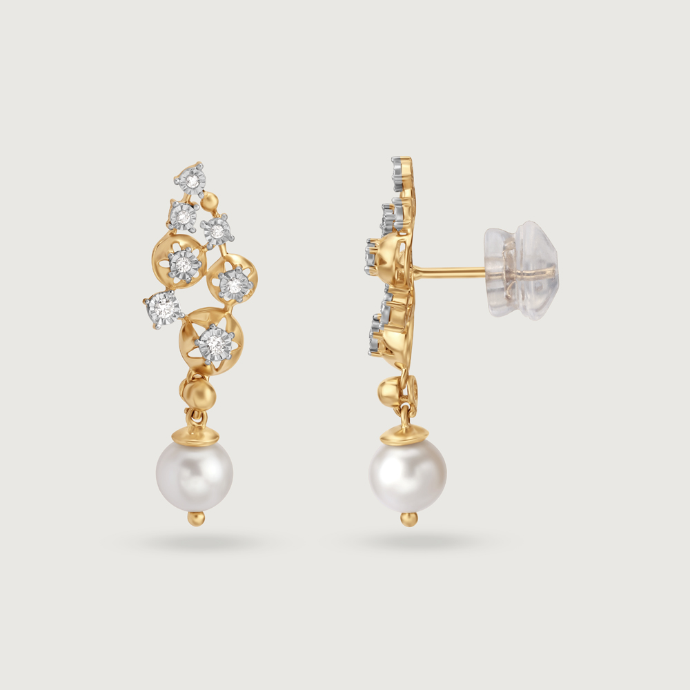 Pearlescent Cluster 14KT Drop Earrings,,hi-res image number null