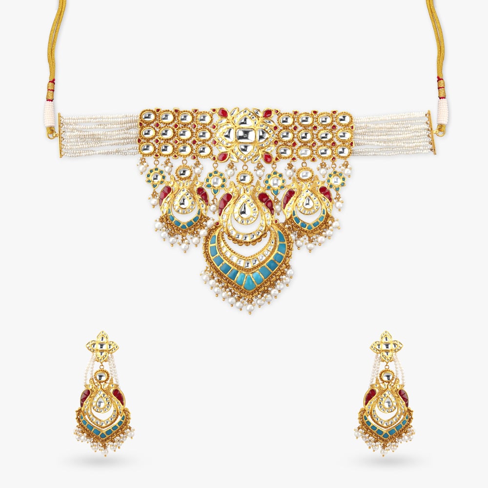 Azure Muse Gold Necklace set,,hi-res image number null