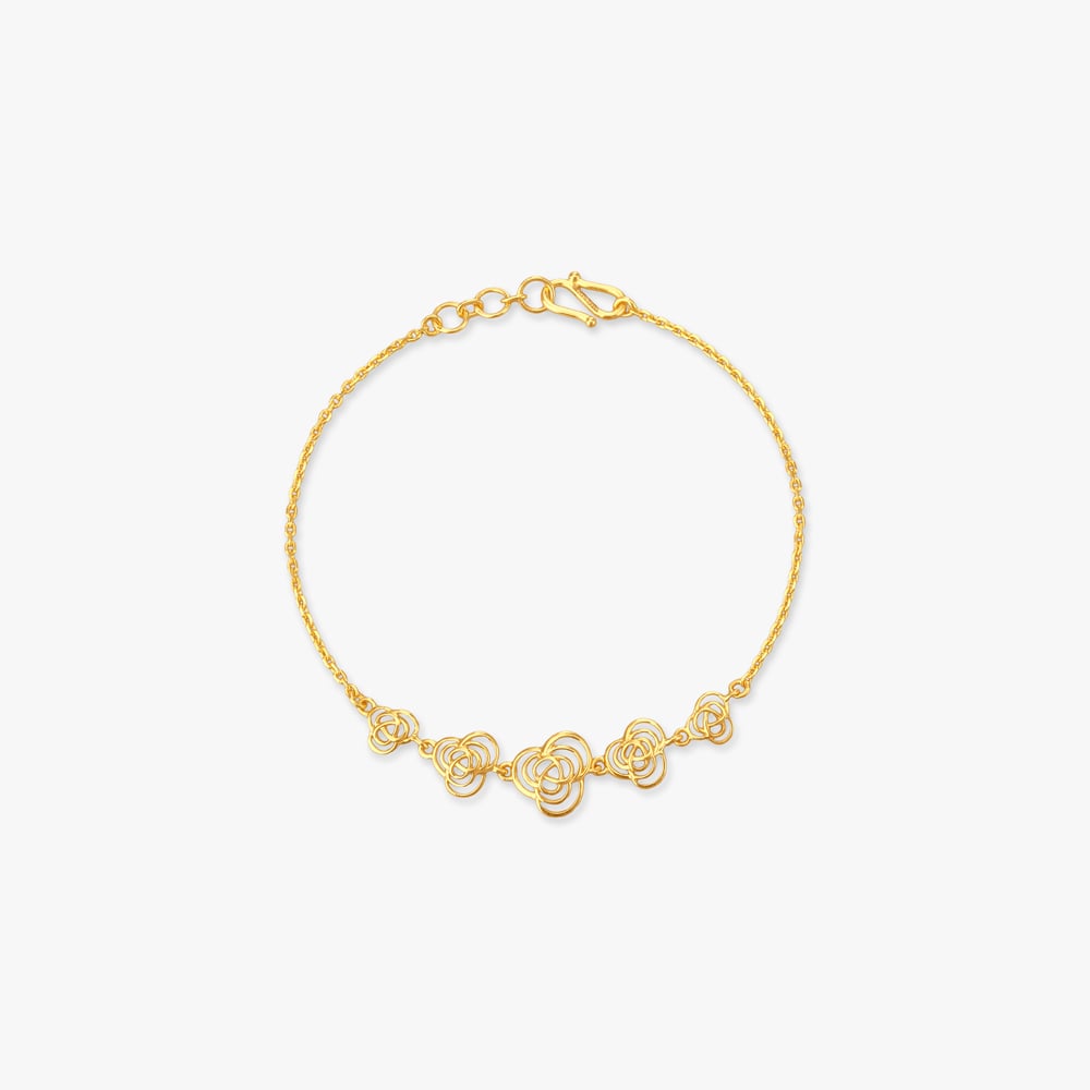 

Spiral Petal Gold Bracelet