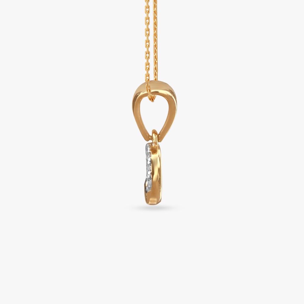 Twinkle Rounds Diamond Pendant and Earrings Set for Kids,,hi-res image number null