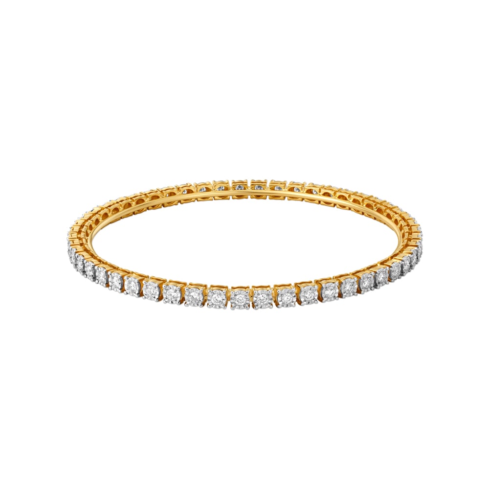 Elegant Single Line Studded Diamond Bangle,,hi-res image number null