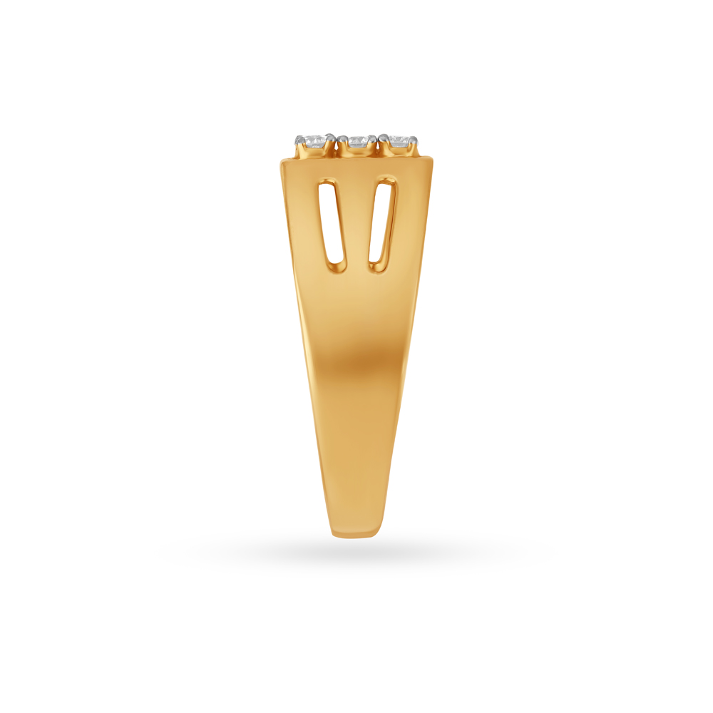 Charismatic Men's Square Matt Diamond Finger Ring,,hi-res image number null