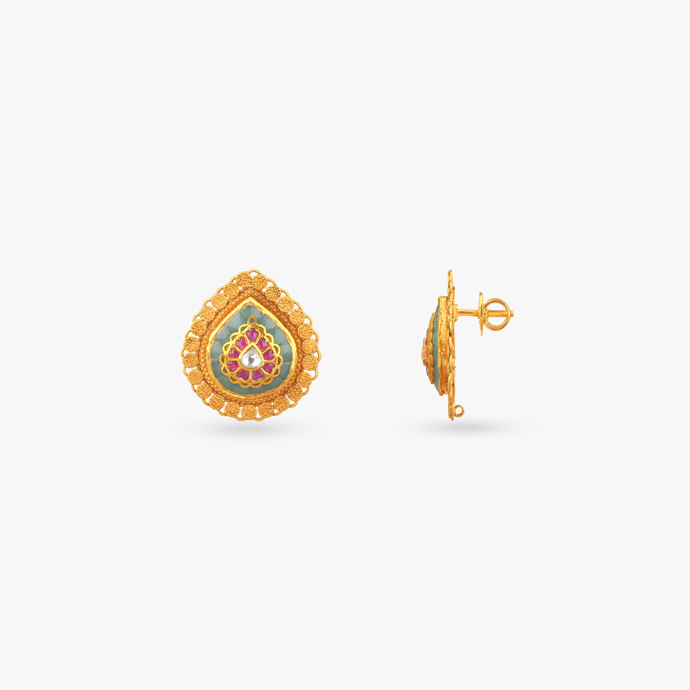 Royal Droplet Gold Necklace set,,hi-res image number null