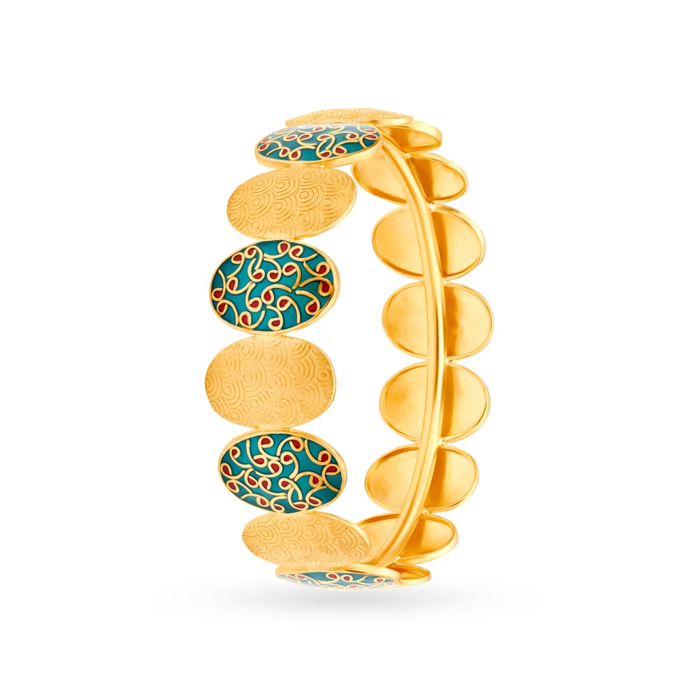 Sophisticated Cubic zirconia Enamel Bangle,,hi-res image number null
