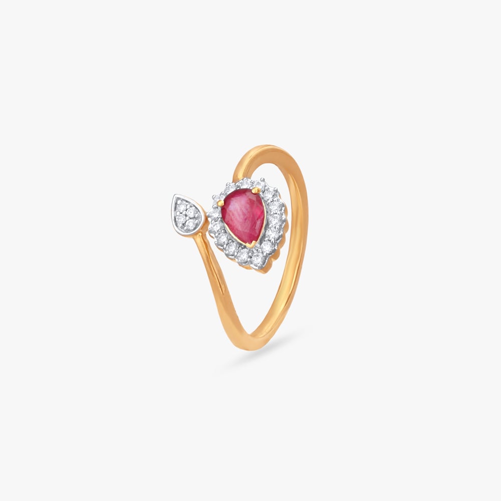 Crimson Petal Diamond Ring,,hi-res image number null