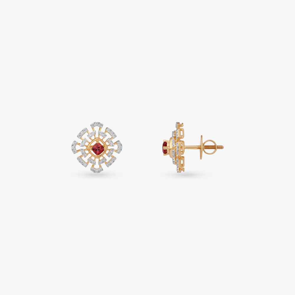 Celestial Grid Diamond Pendant and Earrings Set,,hi-res image number null