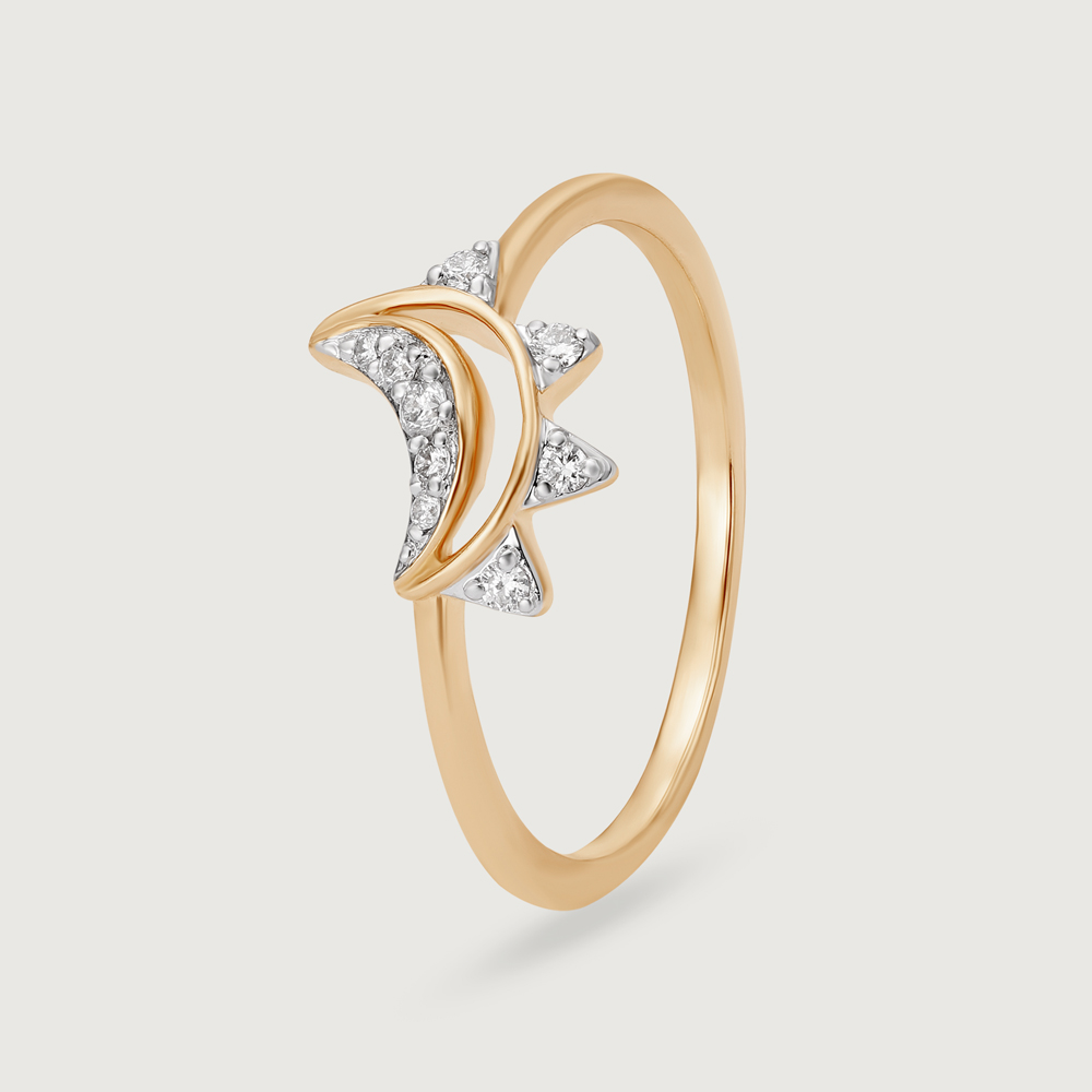Celestial Harmony 14KT Diamond Finger Ring,,hi-res image number null