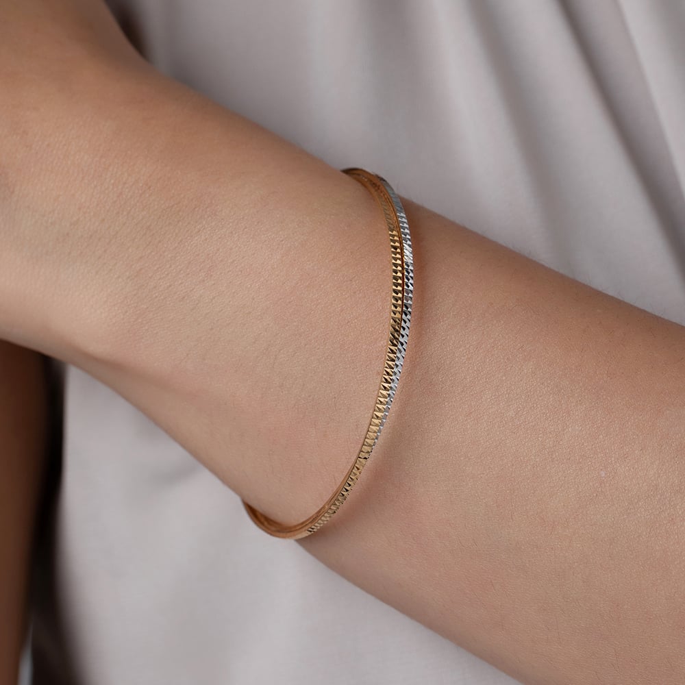 Sleek Radiance Gold Bangle,,hi-res image number null
