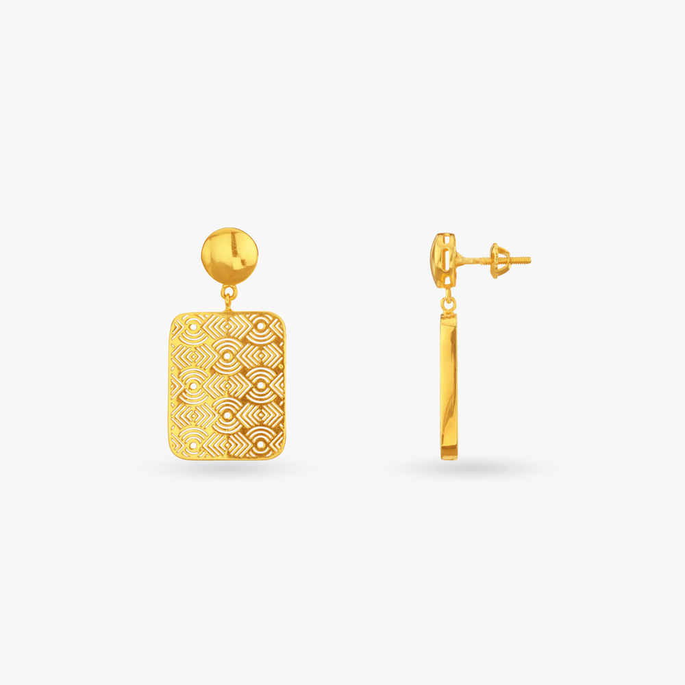 Timeless Tapestry Gold Drop Earrings,,hi-res image number null