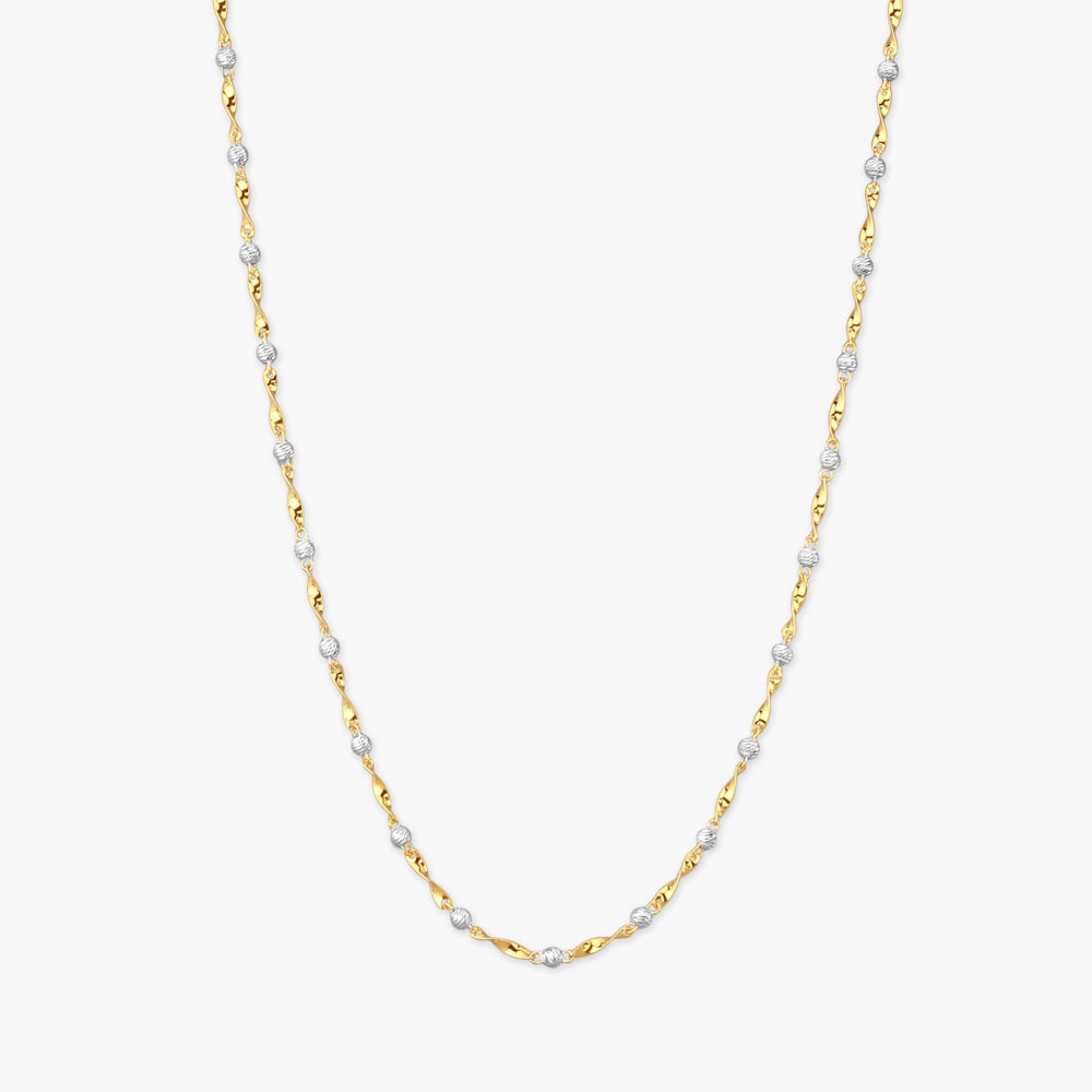

Textured Bead Gold Chain