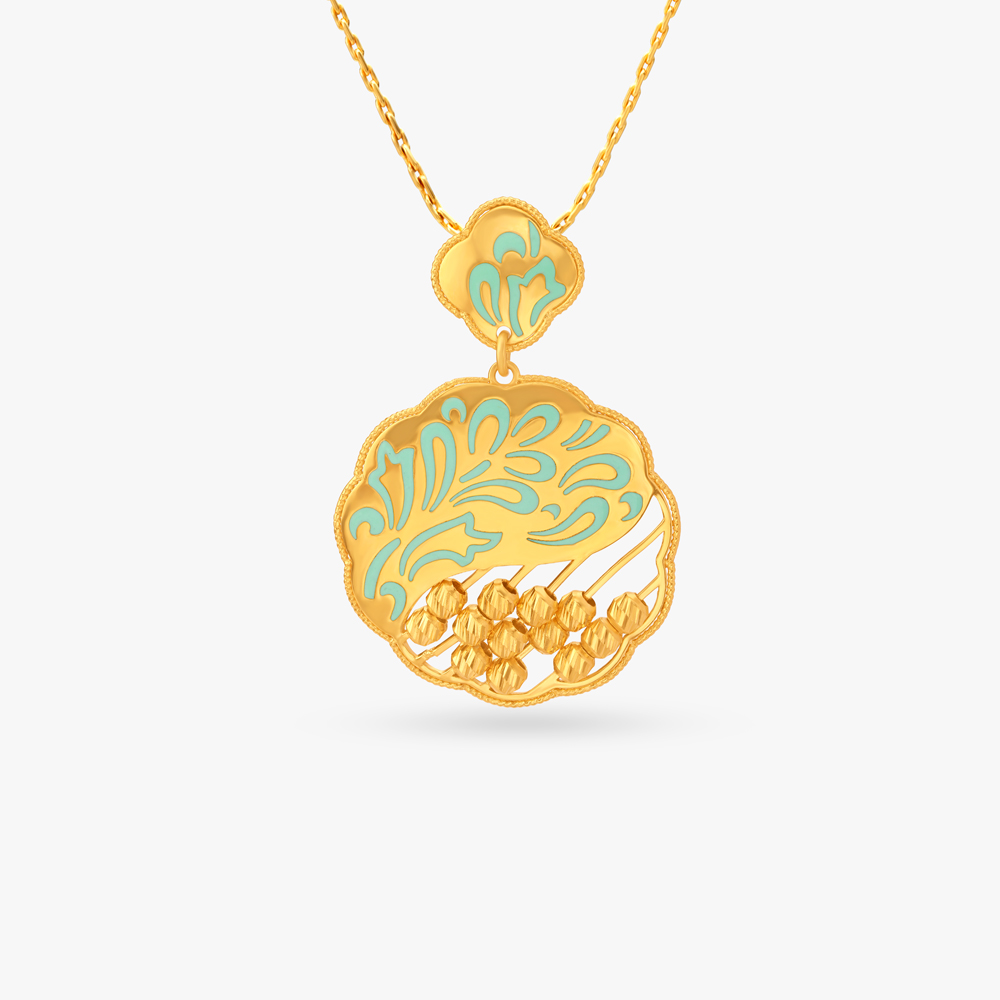 Edgy Enamel Pendant and Earrings Set,,hi-res image number null