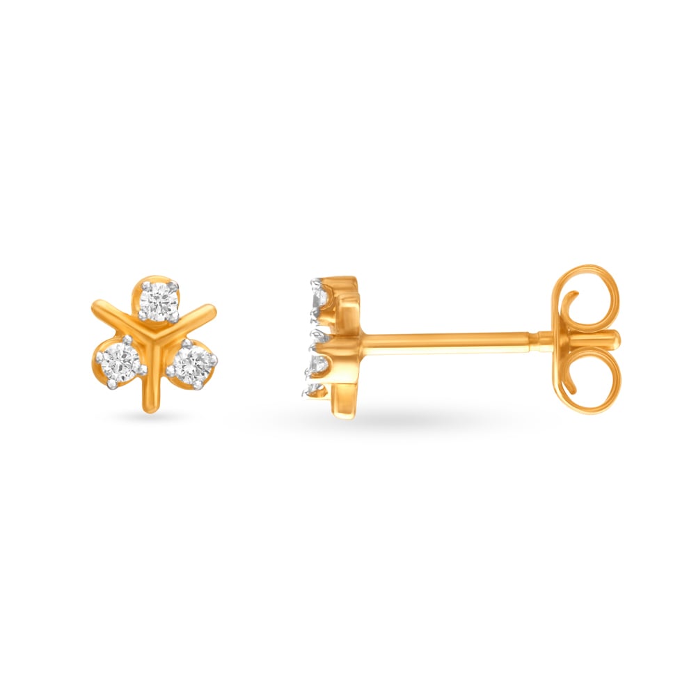 Flawless Floral Diamond Stud Earrings,,hi-res image number null