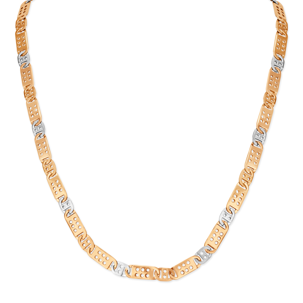 Artistic Dual Tone Gold Chain for Men