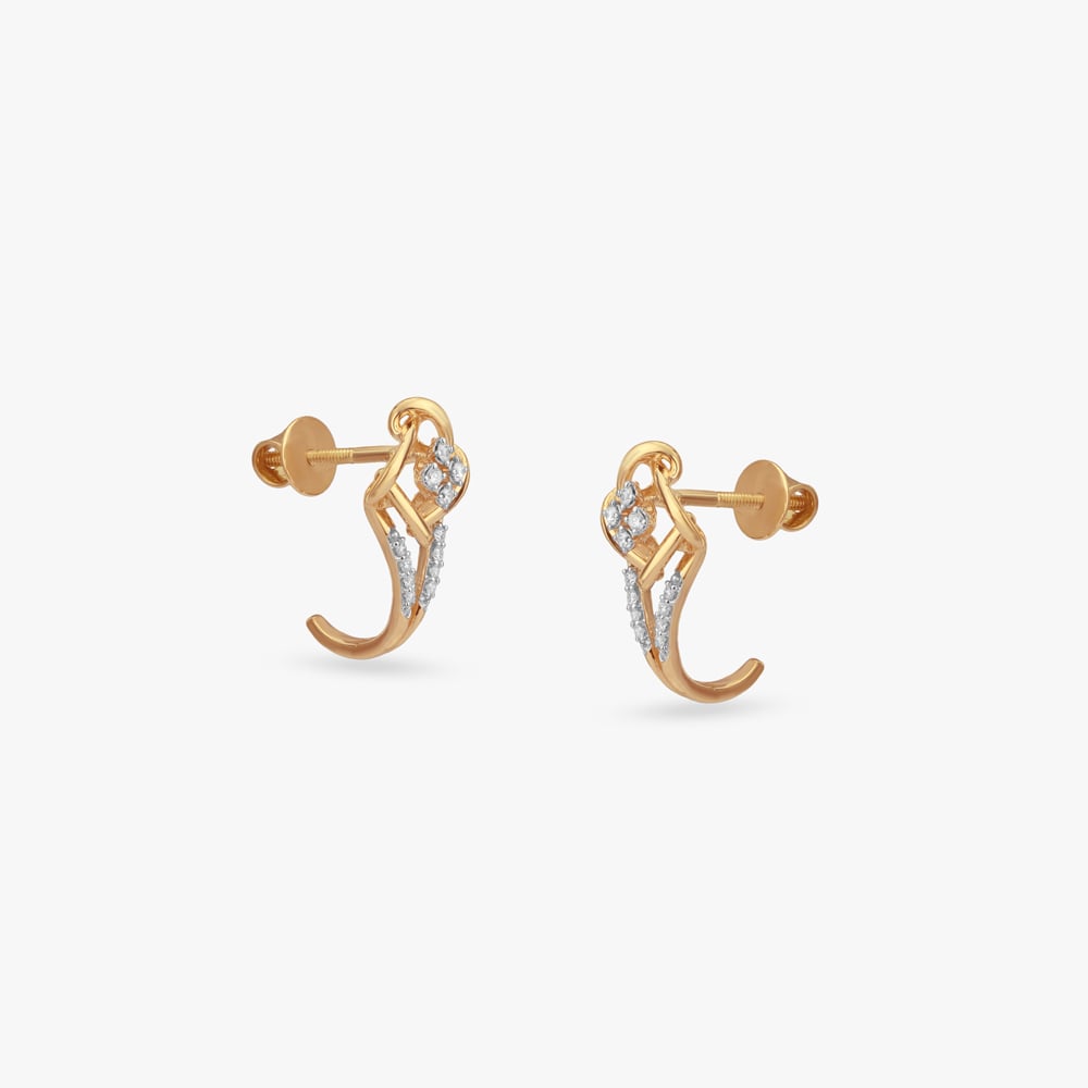 Fluid Bloom Diamond Stud Earrings,,hi-res image number null