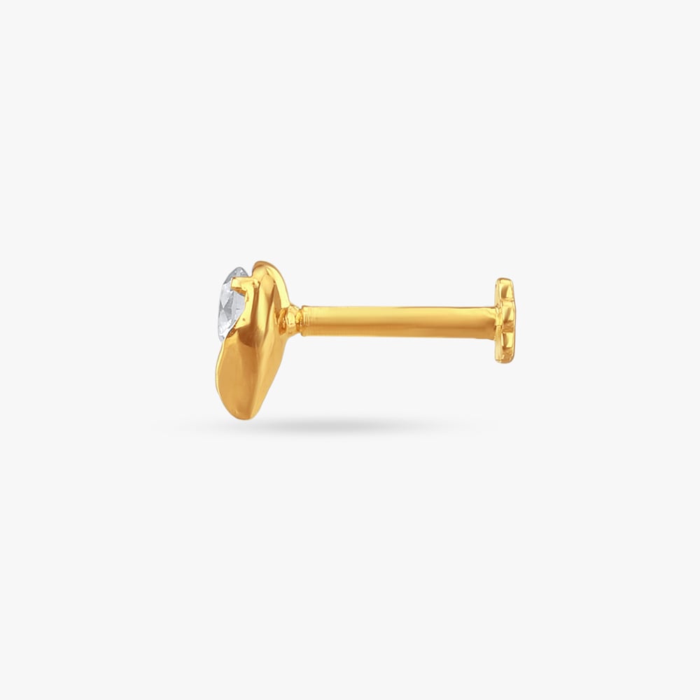 Teardrop Glow Diamond Nose Pin,,hi-res image number null