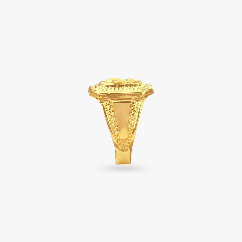 Imperial Crest Gold Ring for Men,,hi-res image number null