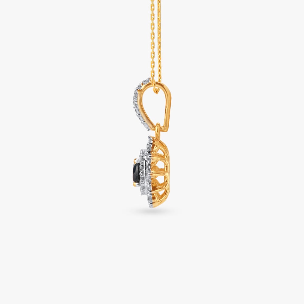 Midnight Halo Diamond Pendant and Earrings Set,,hi-res image number null