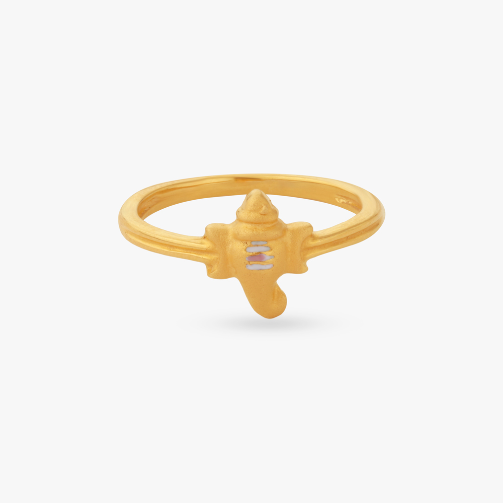 Auspicious Ganesh Gold Ring,,hi-res image number null