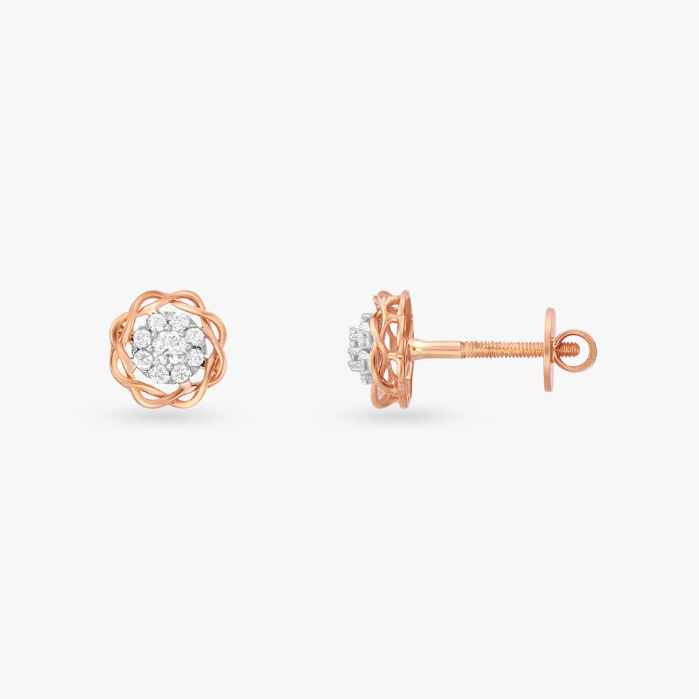 Regal Nest Diamond Stud Earrings,,hi-res image number null