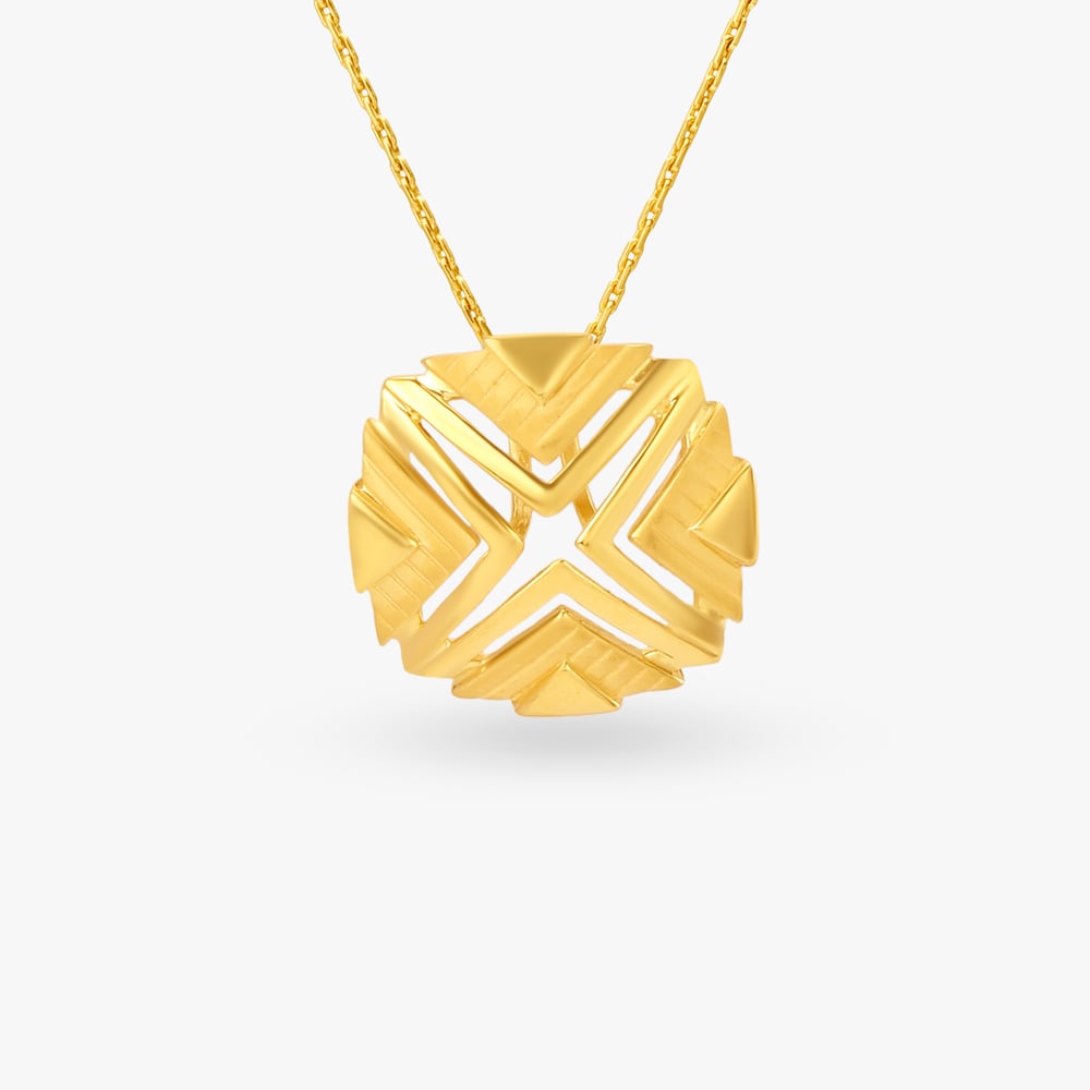 Artistic Gold Pendant,,hi-res image number null