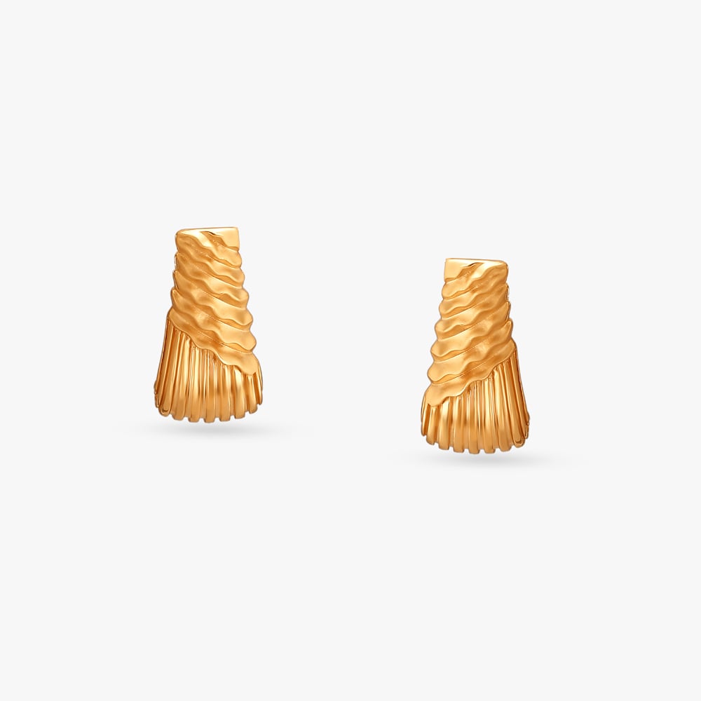Graceful Twist Gold Stud Earrings,,hi-res image number null
