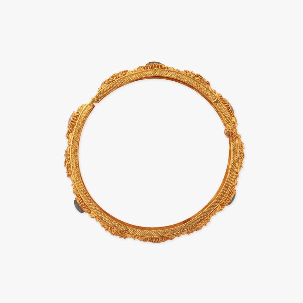Star Weave Gold Bangle,,hi-res image number null
