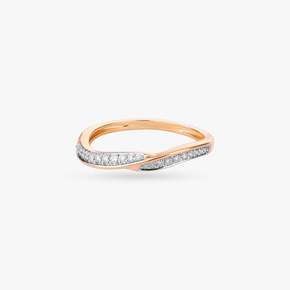 Infinity Ribbon Diamond Ring,,hi-res image number null