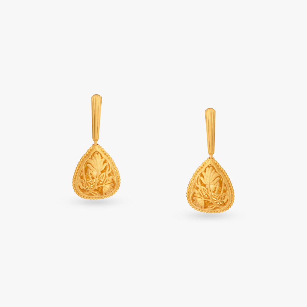 Versatile Bloom Gold Drop Earrings,,hi-res image number null