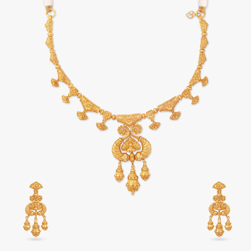 Mythical Aerial Gold Necklace Set,,hi-res image number null