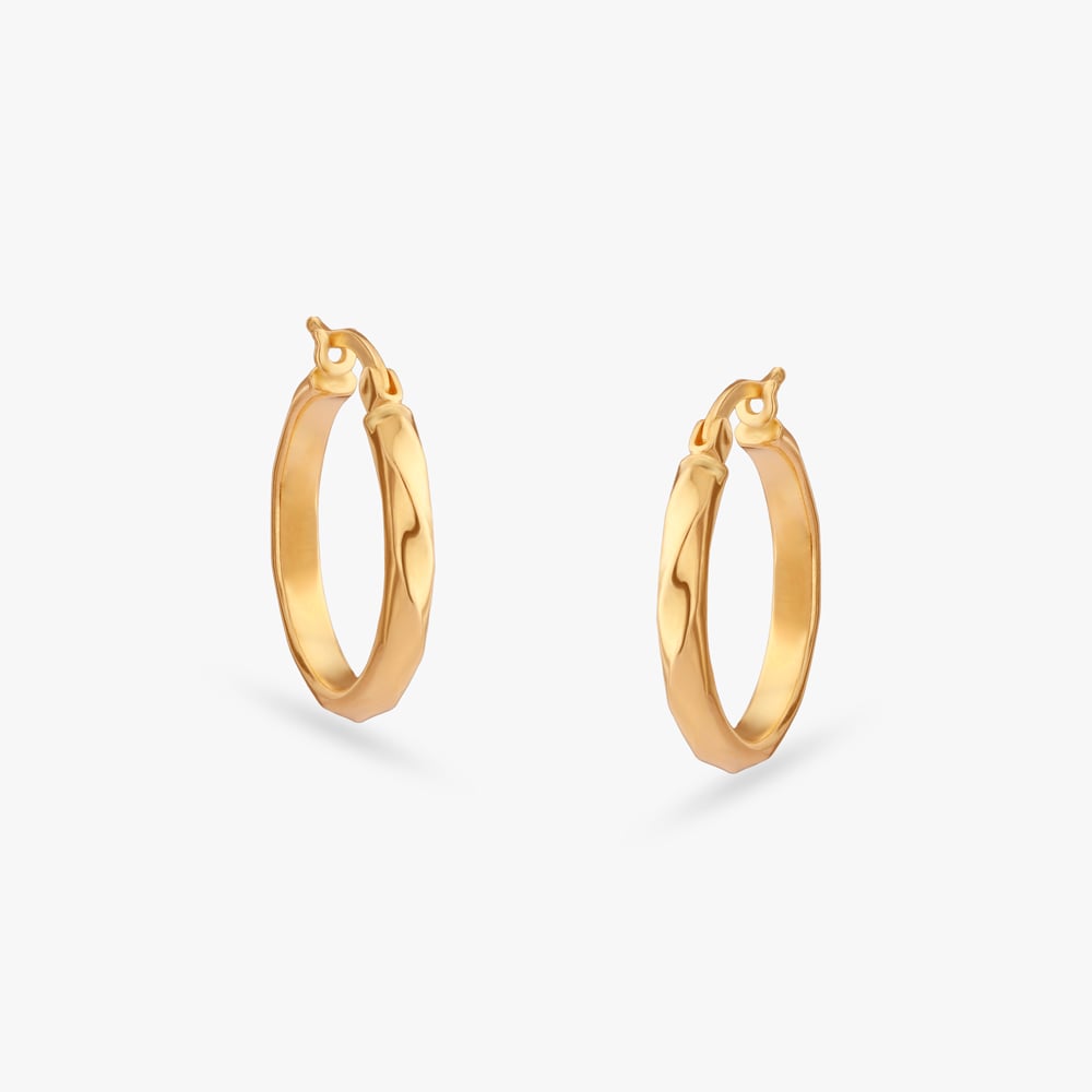 

Radiant Contour Gold Hoop Earrings