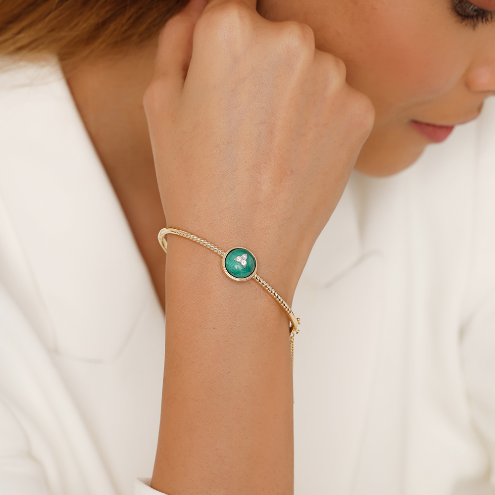 Dazzling Twister 14KT Diamond Bangle,,hi-res image number null