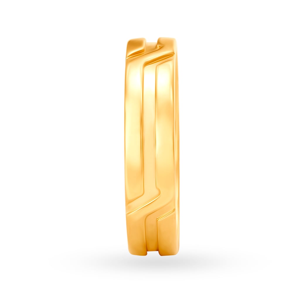 Impressive 22 Karat Yellow Gold Stacked Pattern Finger Ring,,hi-res image number null