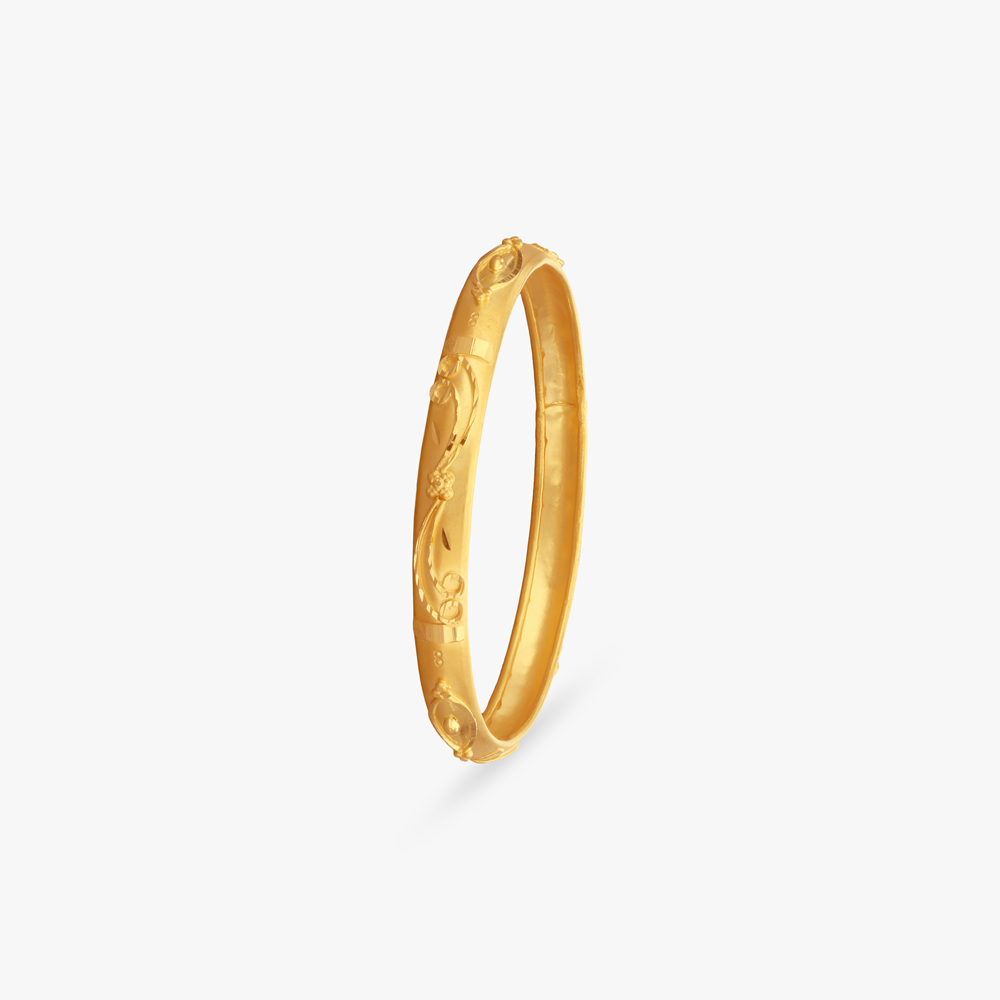 Little Blossom Gold Bangles for Kids,,hi-res image number null