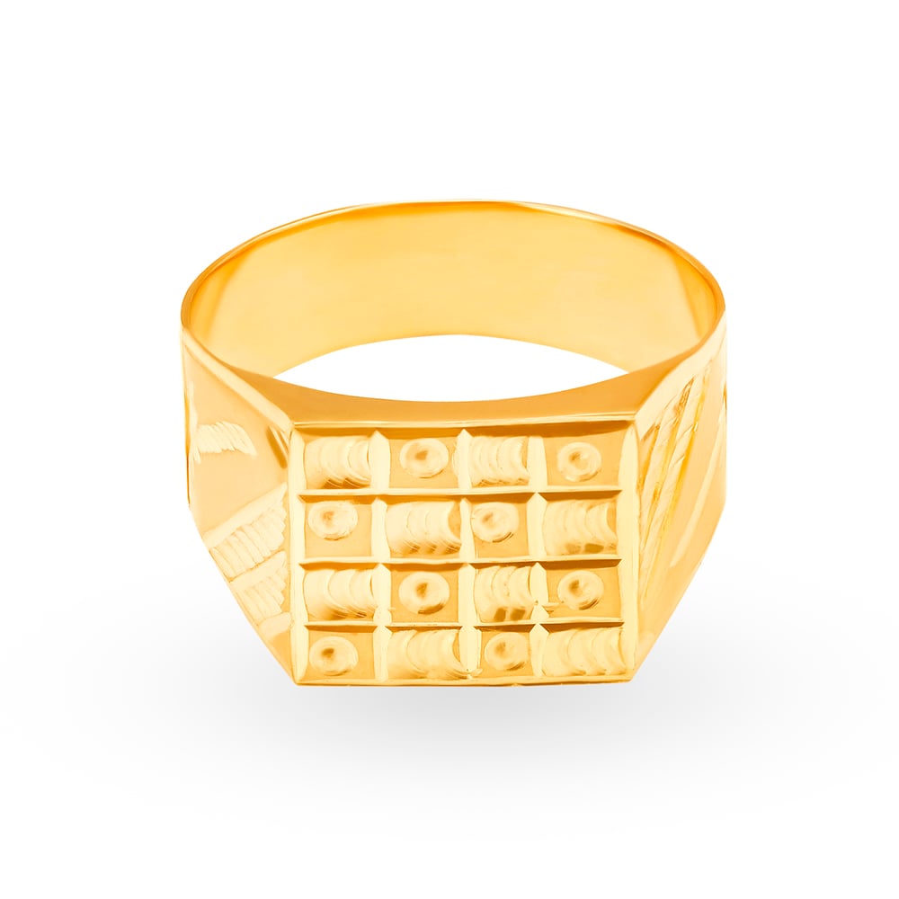 Lustrous 22 Karat Yellow Gold Boxy Ring,,hi-res image number null