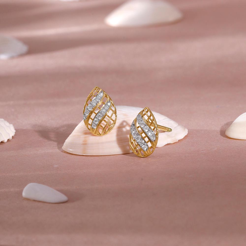 Radiant Curve Diamond Stud Earrings,,hi-res image number null