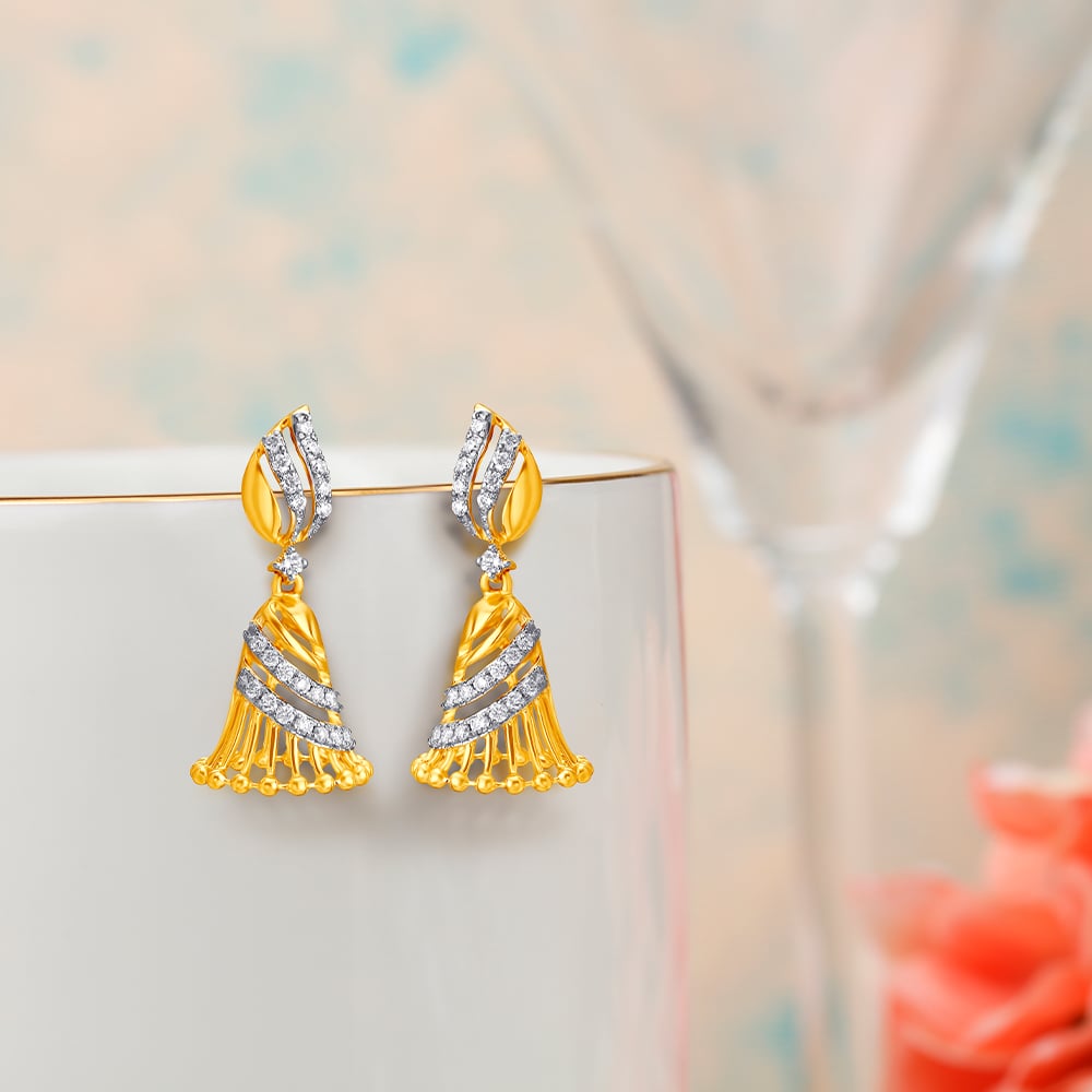 Diamond jhumkas tanishq 2025